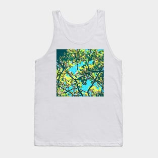 leaf pattern Tank Top